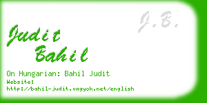 judit bahil business card